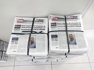 Justiça Eleitoral de Hortolândia faz apreensão de jornal apócrifo com acusações contra candidato Cafu