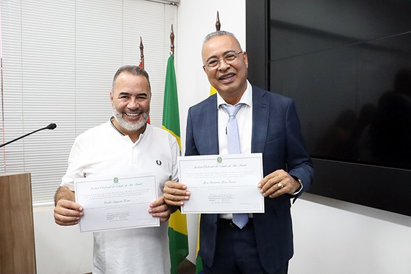 Zezé Gomes e Cafu César são diplomados para novo mandato em Hortolândia