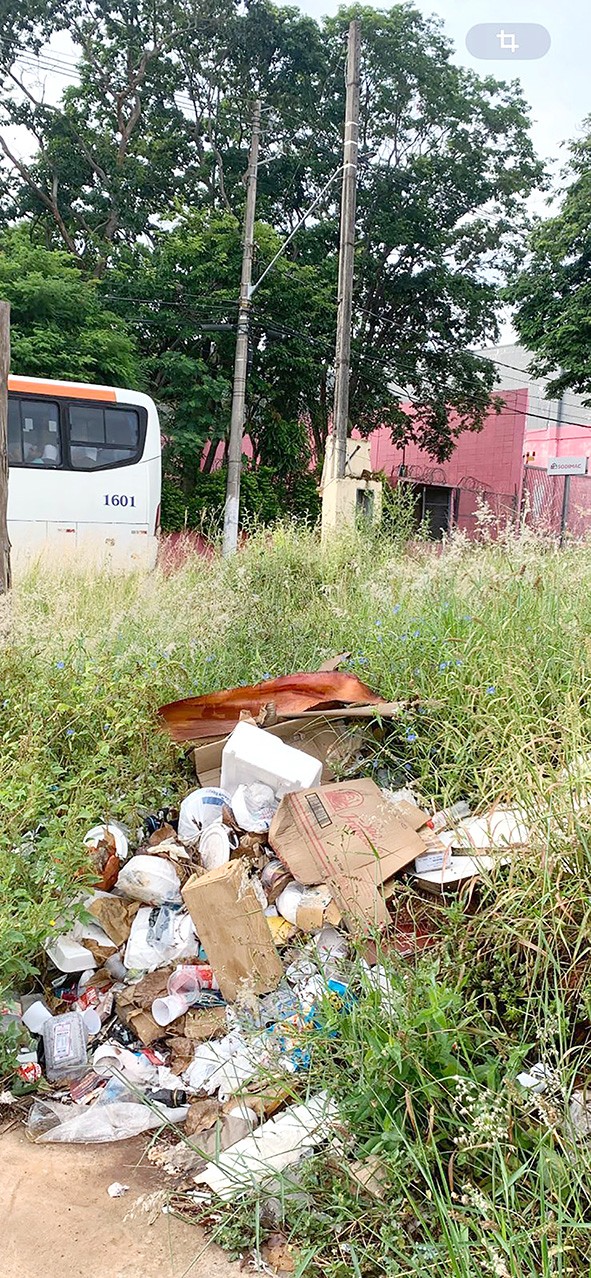 ‘Montanha’ de lixo e entulho em pleno Centro de Sumaré causa reclamações